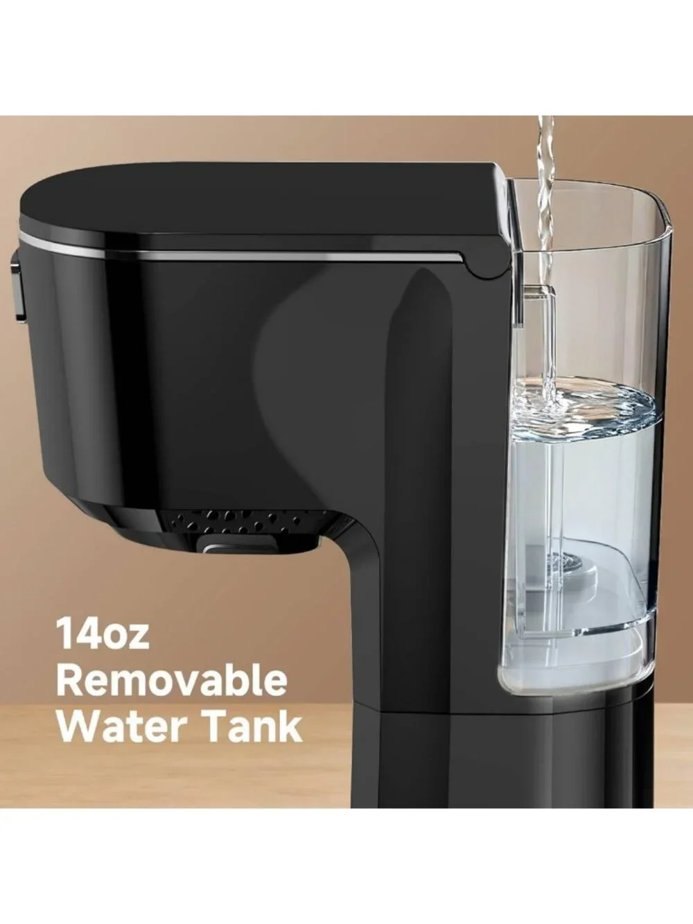 Single Serve Coffee Maker for K-Cups & Ground Coffee - Compact & Stylish Black